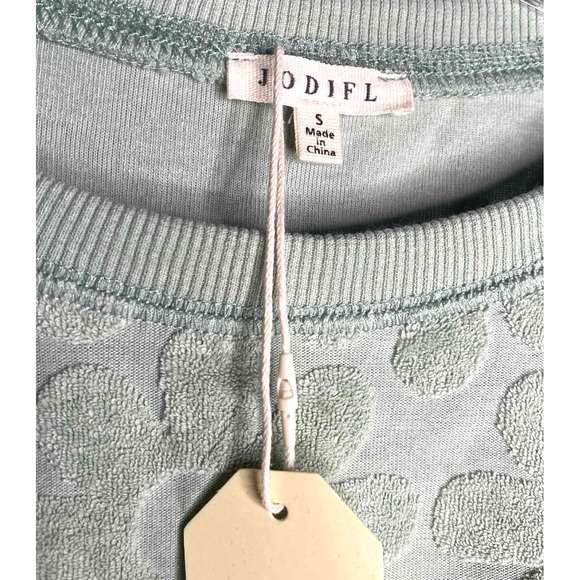 NEW JODIFL Pants Shirt Set Women Size small terrycloth Cotton Blend Lounge Boho - Picture 4 of 10